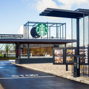 Steel Structure Drive Thru Designed and Installed for Starbucks 